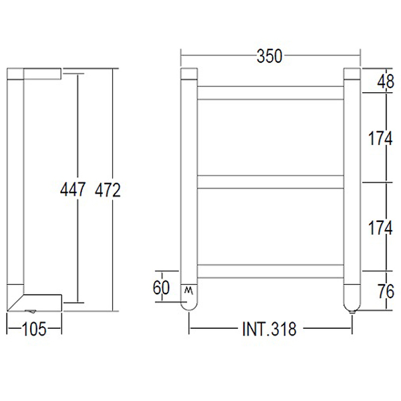Электрический полотенцесушитель Margaroli Sole 540/S Хром от магазина ЛесКонПром.ру