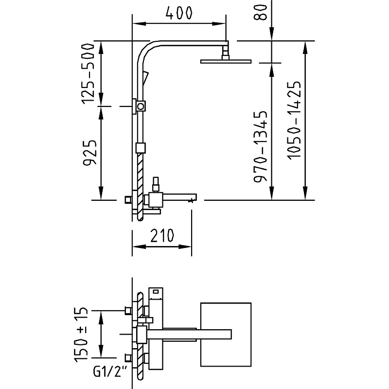 Душевая система Clever Bimini 97055 Хром от магазина ЛесКонПром.ру