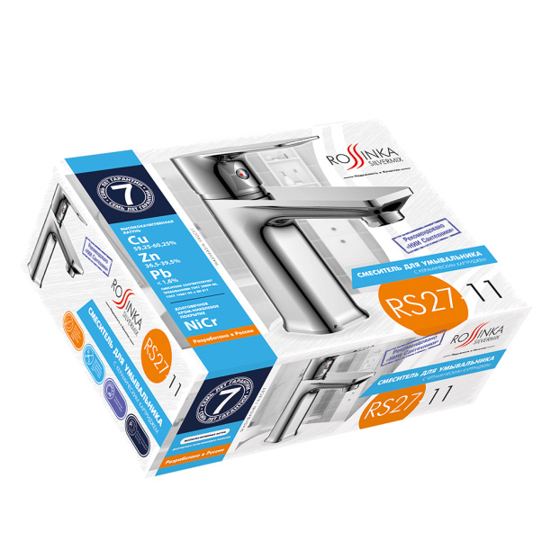 Смеситель для раковины ROSSINKA RS27 хром от магазина ЛесКонПром.ру