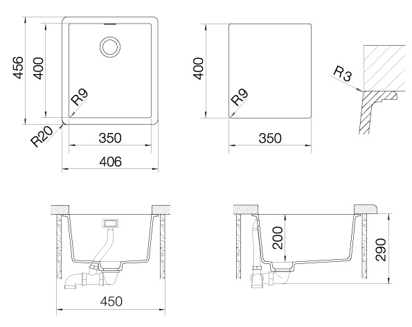 Кухонная мойка GREENWICH 45 CRISTADUR 700902 от магазина ЛесКонПром.ру