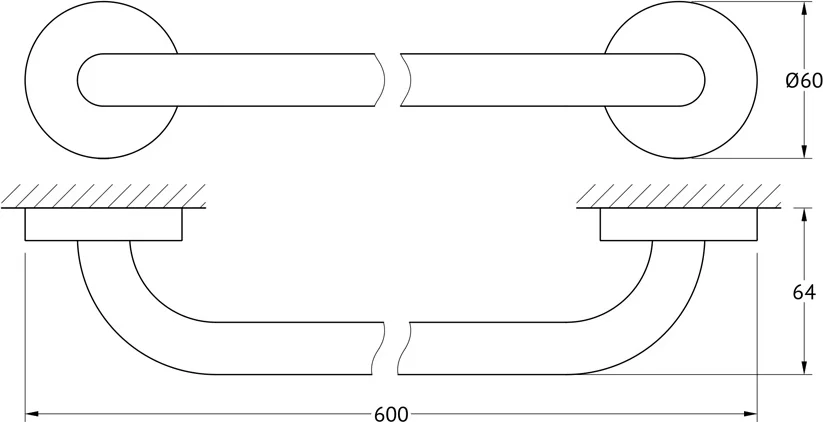 Полотенцедержатель Ellux Elegance ELE 023 60 см от магазина ЛесКонПром.ру