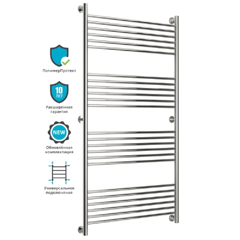 Водяной полотенцесушитель Сунержа Богема прямая 1500х800 Хром от магазина ЛесКонПром.ру