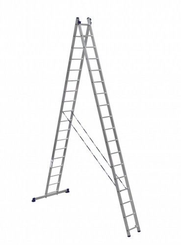 Лестница алюминиевая двухсекционная полупрофессиональная  Алюмет 2x18 арт.6218 от магазина ЛесКонПром.ру