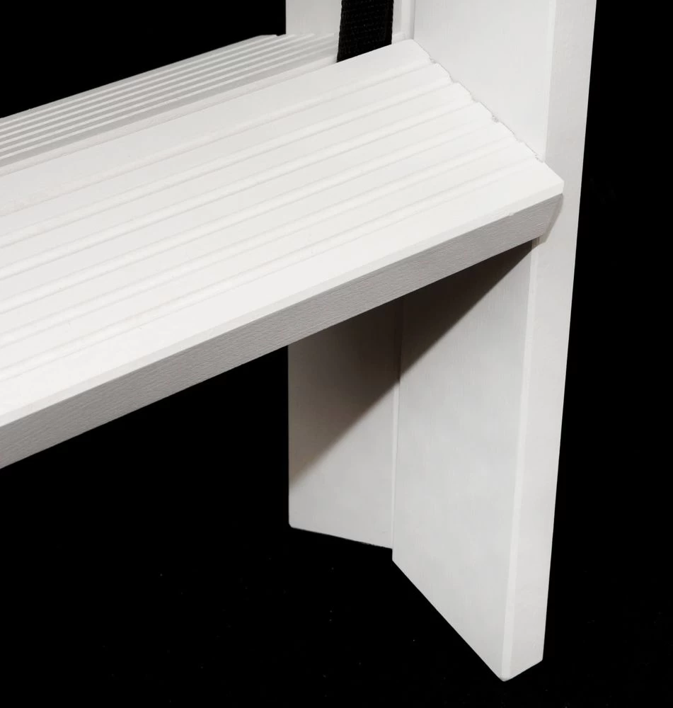 Стремянка двухсторонняя деревянная Hoz-Block Марк 5 ступеней Белая (арт. ДДС-5Б) от магазина ЛесКонПром.ру