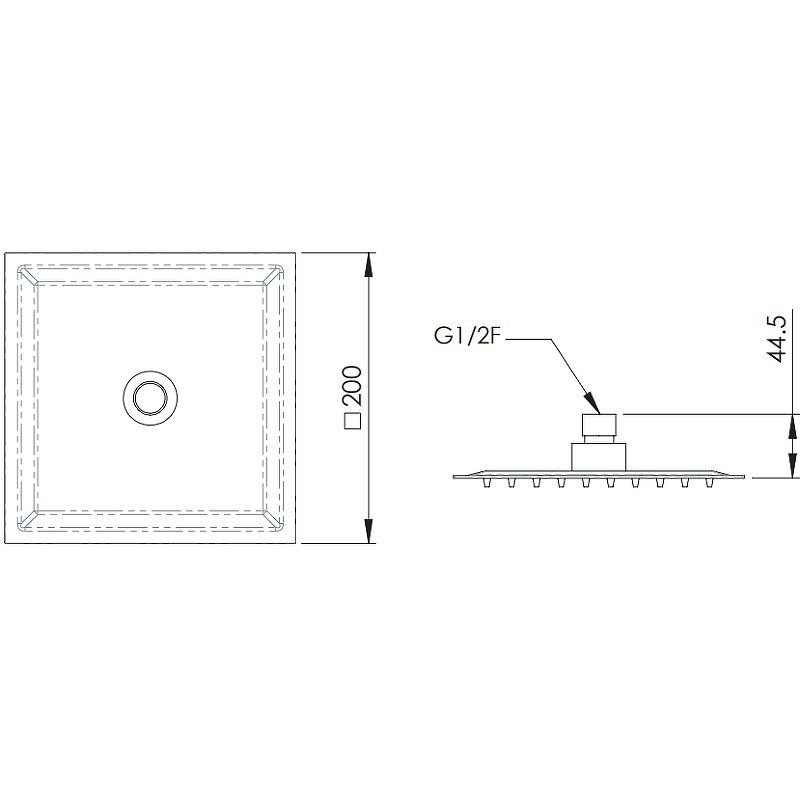Верхний душ Remer 357UFS20X Хром от магазина ЛесКонПром.ру