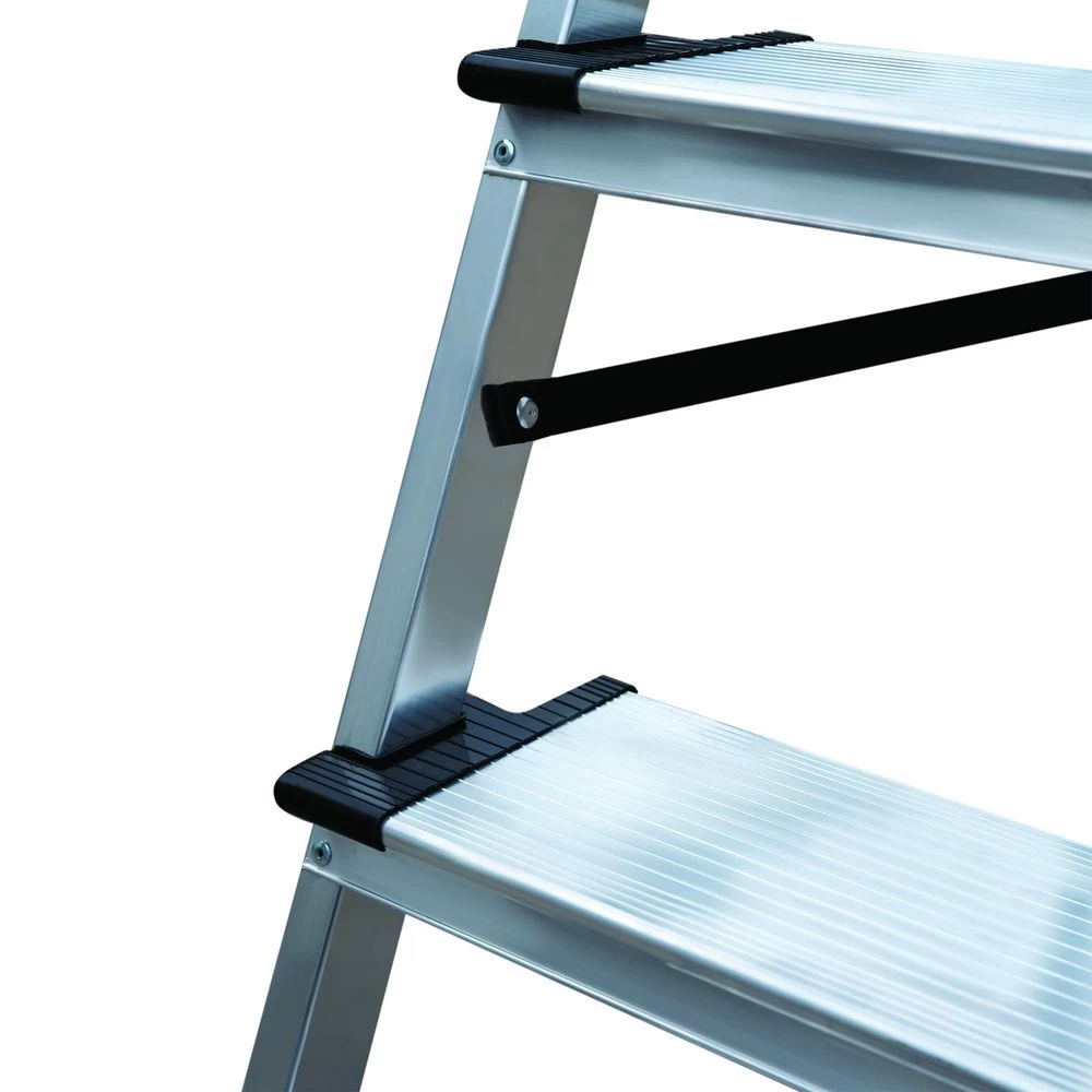 Стремянка алюминиевая с широкой ступенью Новая Высота 8 ступеней (арт. 1117108) от магазина ЛесКонПром.ру