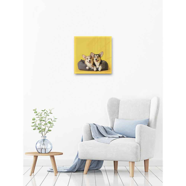 Картина на стекле 30х30 см Волк от магазина ЛесКонПром.ру