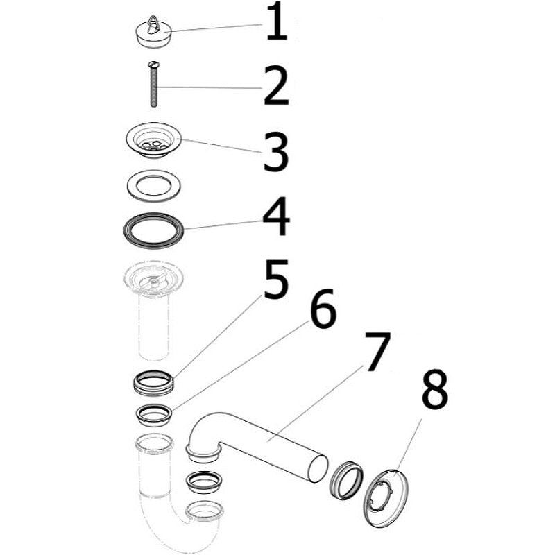 Сифон для раковины Viega Sifon 5612 111298 Хром от магазина ЛесКонПром.ру