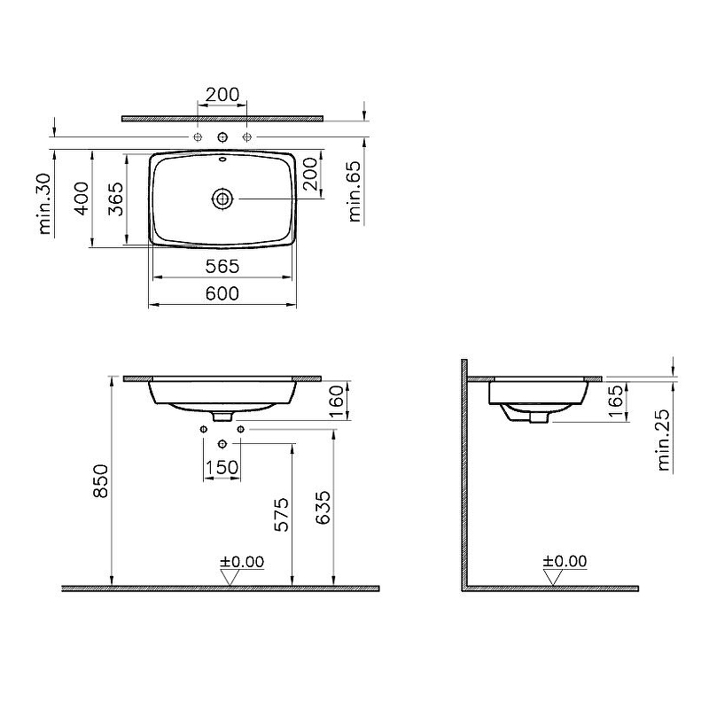 Раковина-чаша Vitra Metropole 60 5668B003-0012 Белая от магазина ЛесКонПром.ру