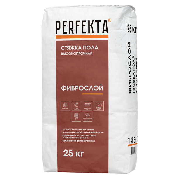 Стяжка для пола PERFEKTA Фиброслой 25 кг от магазина ЛесКонПром.ру