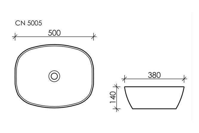 Умывальник накладной CERAMICA NOVA Element 80551206 от магазина ЛесКонПром.ру
