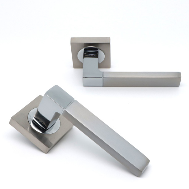 Ручки дверные NEODECO А61032 никель от магазина ЛесКонПром.ру