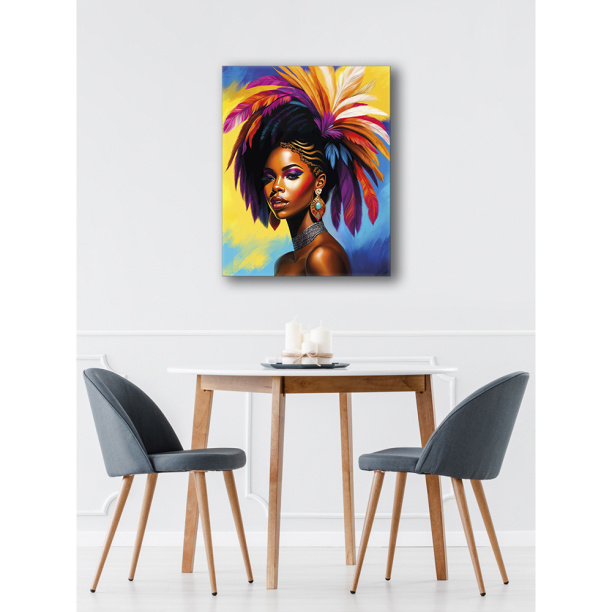 Картина на стекле 40х50 см Девушка абстракция от магазина ЛесКонПром.ру