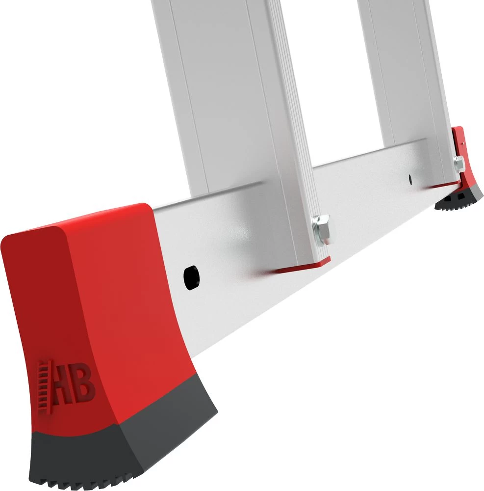 Профессиональная алюминиевая лестница-трансформер с развальцованными ступенями и помостом, ширина 650 мм NV3335 НОВАЯ ВЫСОТА 2Х4+2Х5 арт.3335245 от магазина ЛесКонПром.ру