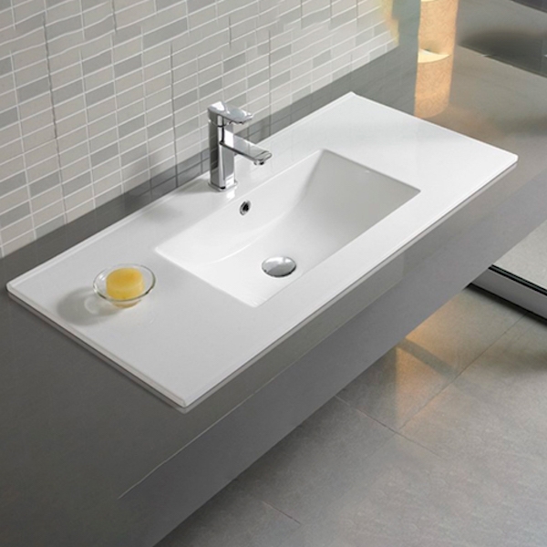 Раковина Melana 100 MLN-E100 (9100E) Белая от магазина ЛесКонПром.ру