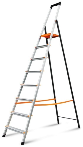 Стремянка алюминиевая Эйфель 8 ступеней (арт. Фаворит-108) от магазина ЛесКонПром.ру