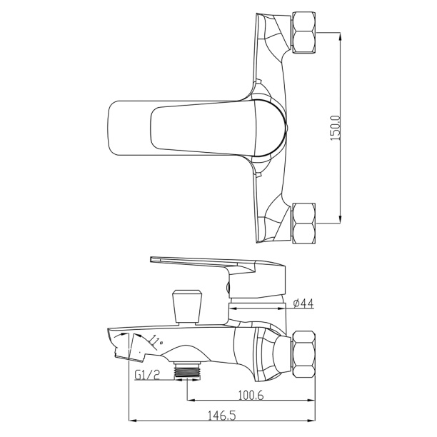Смеситель для ванны SWEDBE Mars от магазина ЛесКонПром.ру