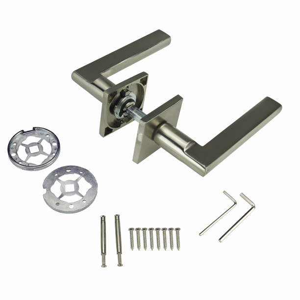 Ручки дверные NEODECO L063 никель от магазина ЛесКонПром.ру