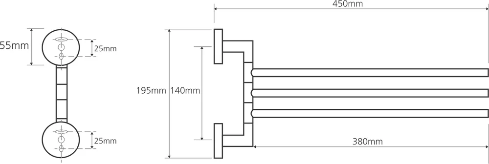 Полотенцедержатель Bemeta Omega 104204112 от магазина ЛесКонПром.ру