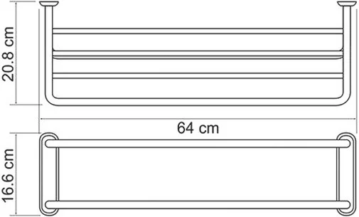 Полка Wasserkraft K-888 для полотенец от магазина ЛесКонПром.ру
