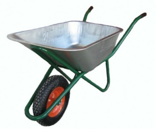 Одноколесная строительная тачка 110л HOZ-BLOCK с бескамерным  колесом 4.8 D16/13 от магазина ЛесКонПром.ру