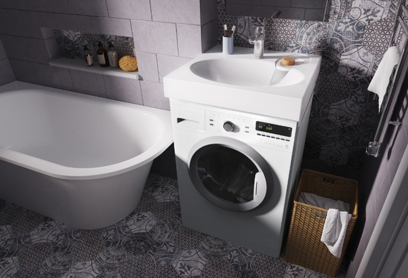 Раковина PAA Claro 60x60 Icla на стиральную машину Белая от магазина ЛесКонПром.ру