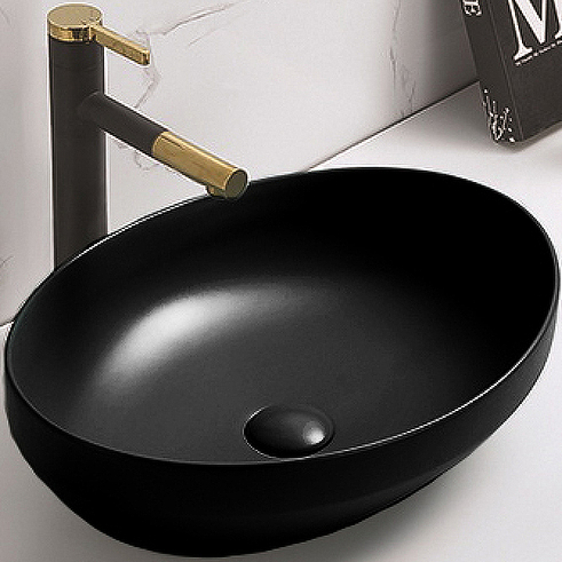 Раковина-чаша CeramaLux 50 78590B Черная глянцевая от магазина ЛесКонПром.ру