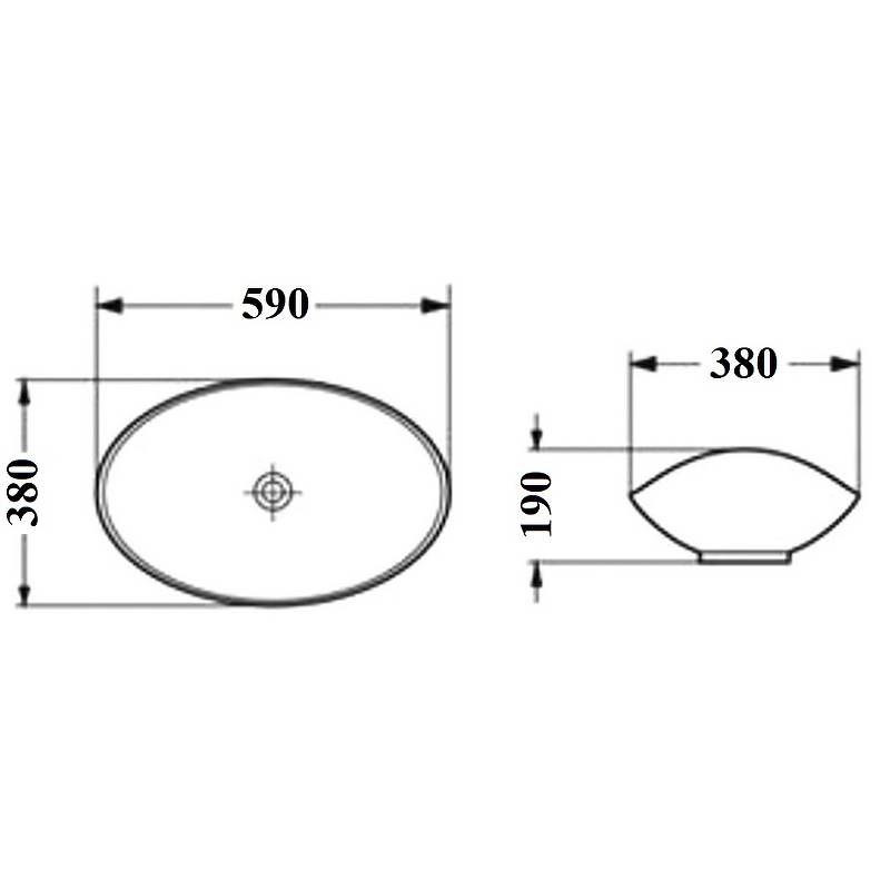 Раковина-чаша Bond 59 S55-590 Белая глянцевая от магазина ЛесКонПром.ру
