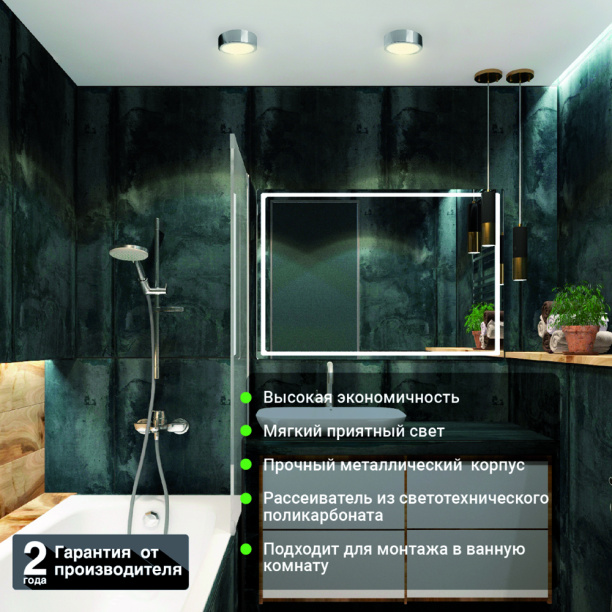 Светильник накладной Feron GX53 черный от магазина ЛесКонПром.ру