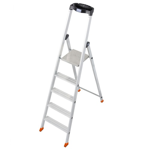 Стремянка алюминиевая Krause Solido 5 ступеней (арт. 126641) от магазина ЛесКонПром.ру