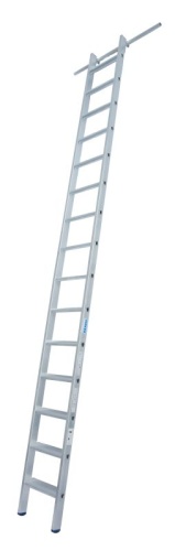 Лестница алюминиевая односекционная KRAUSE STABILO 15 ступ, пара крюков от магазина ЛесКонПром.ру