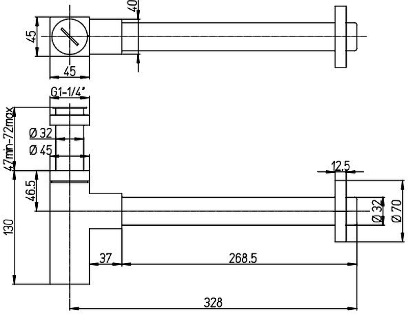 Сифон для раковины Paini Dax 84CR849 Хром от магазина ЛесКонПром.ру