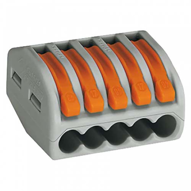 Клемма WAGO 5-проводная 222-415 40 шт от магазина ЛесКонПром.ру