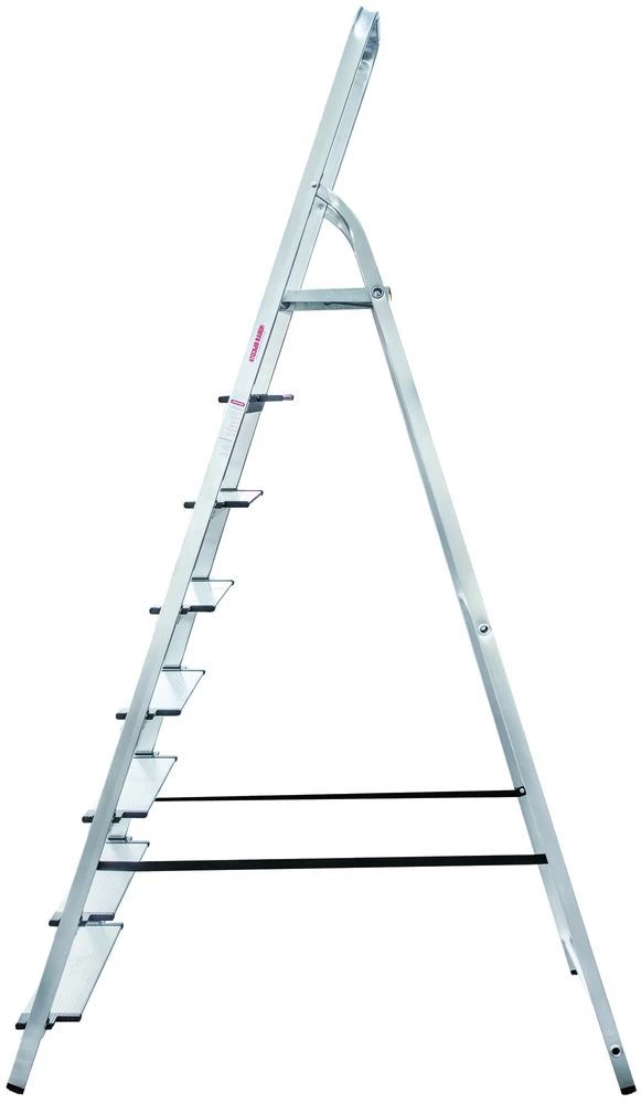 Стремянка алюминиевая с широкой ступенью Новая Высота 8 ступеней (арт. 1117108) от магазина ЛесКонПром.ру