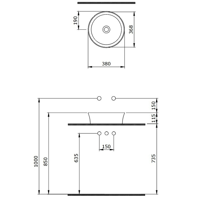 Раковина-чаша Berges Ego SL 38 181011 Белая глянцевая от магазина ЛесКонПром.ру