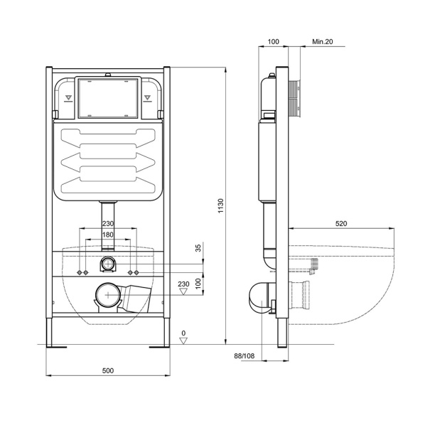 Инсталляция Aquatek Либра с унитазом, сиденьем, кнопкой белый от магазина ЛесКонПром.ру