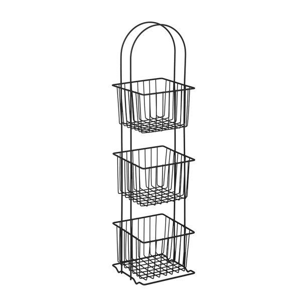 Этажерка для ванной ЧМЗ 3-ярусная черная от магазина ЛесКонПром.ру
