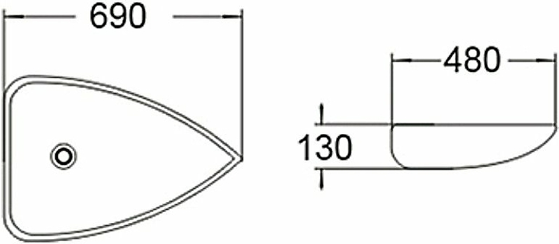 Раковина SantiLine 69 SL-1033 Белая от магазина ЛесКонПром.ру