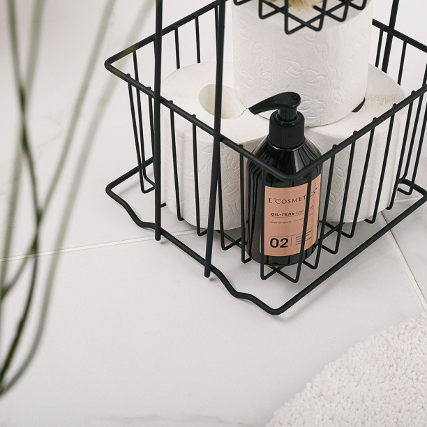 Этажерка для ванной ЧМЗ 3-ярусная черная от магазина ЛесКонПром.ру