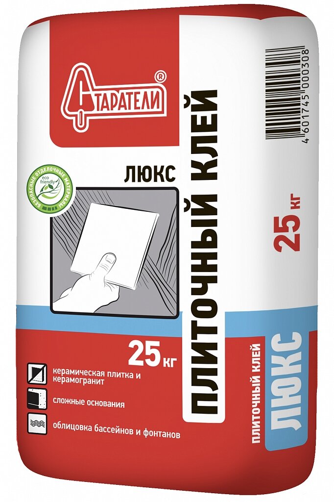 Клей плиточный Старатели Люкс 25 кг от магазина ЛесКонПром.ру