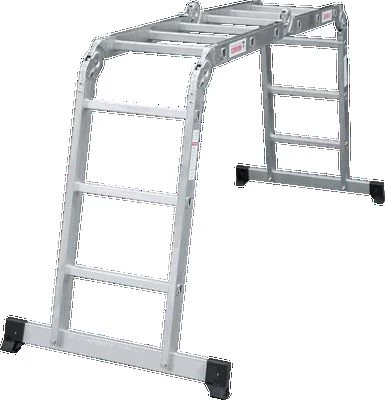 Алюминиевая четырехсекционная лестница-трансформер 400 мм NV1322 НОВАЯ ВЫСОТА 4Х3 арт.1322403 от магазина ЛесКонПром.ру
