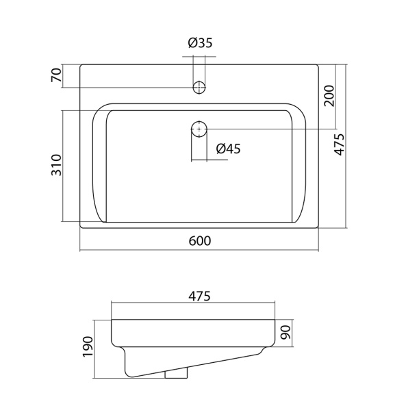 Раковина Santek Тигода 60 см от магазина ЛесКонПром.ру