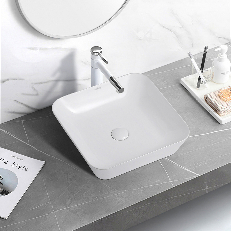 Раковина-чаша Abber Rechteck 43 AC2205 Белая от магазина ЛесКонПром.ру