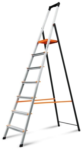 Стремянка алюминиевая Эйфель 7 ступеней (арт. Фаворит-107) от магазина ЛесКонПром.ру