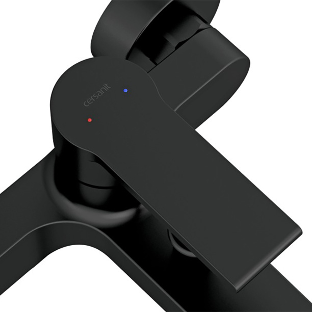 Смеситель для ванны Cersanit Brasko Black черный от магазина ЛесКонПром.ру