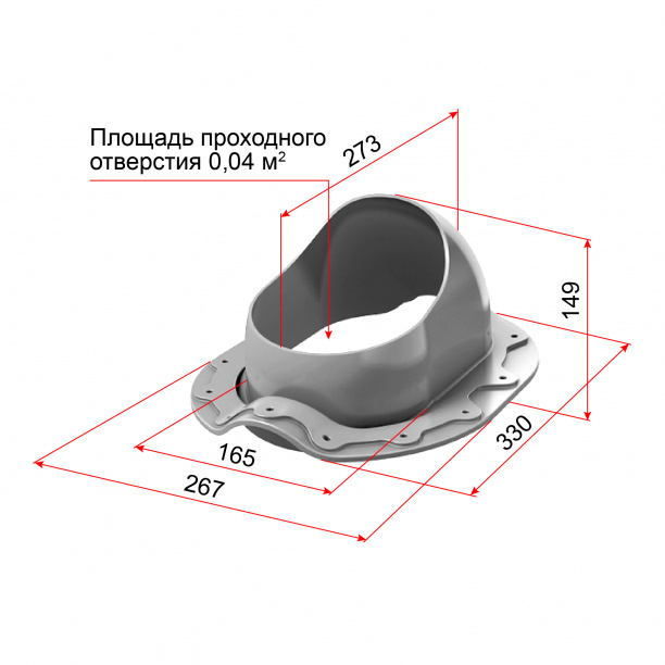 Проходной элемент для металлочерепицы ТЕХНОНИКОЛЬ красный от магазина ЛесКонПром.ру