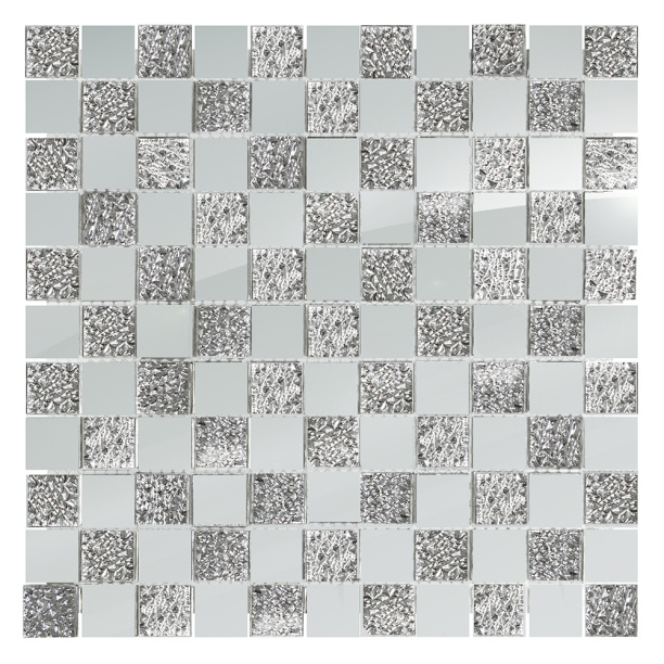 Мозаика Серебро/хрусталь С50Х50 зеркало 30х30х0,4 см от магазина ЛесКонПром.ру