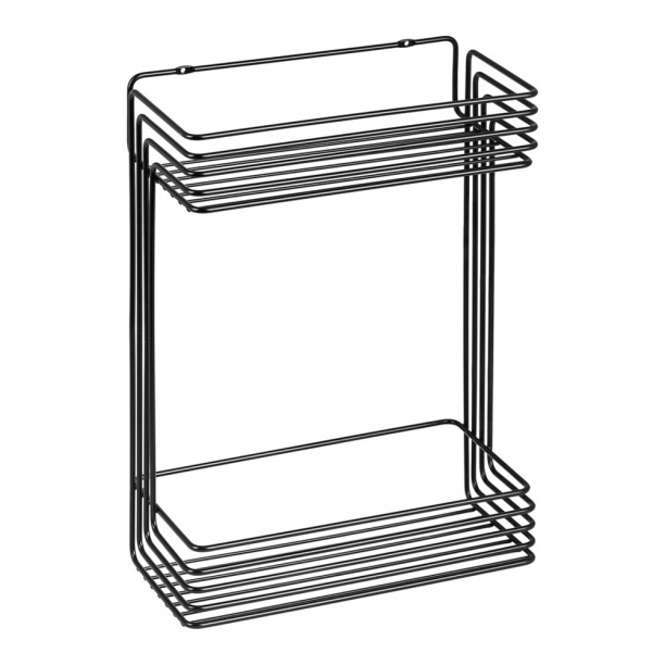 Полка сетчатая ЧМЗ 2-ярусная прямая черная от магазина ЛесКонПром.ру