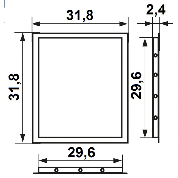 Люк ревизионный 20х25 см пластиковый от магазина ЛесКонПром.ру