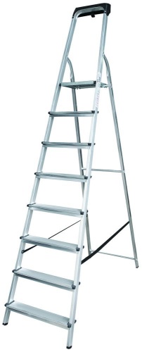 Стремянка алюминиевая с органайзером Новая Высота 8 ступеней (арт. 1115108) от магазина ЛесКонПром.ру